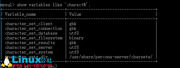 MySQL的几个character_set变量的说明