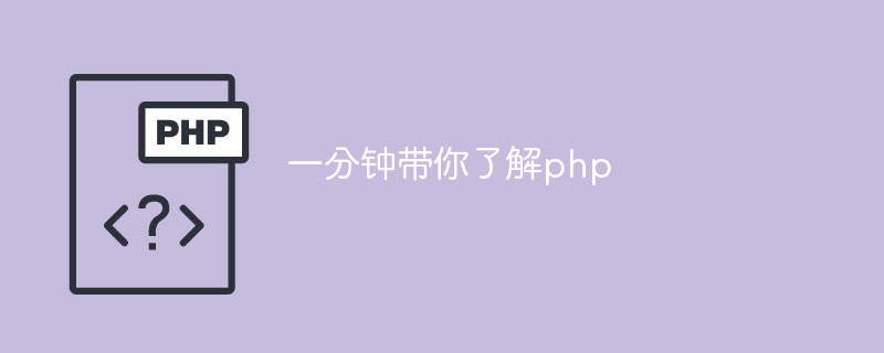 一分钟带你了解php