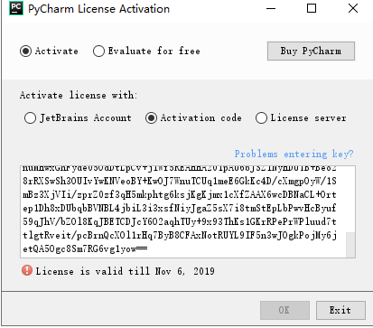 pycharm license activation