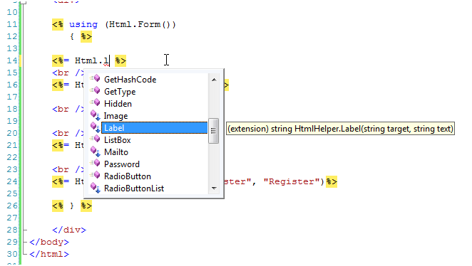 ASP.NET MVC- VIEW Creating Custom HTML Helpers Part 2