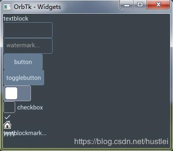 rust语言orbtk GUI入门-3.1 orbtk基础控件