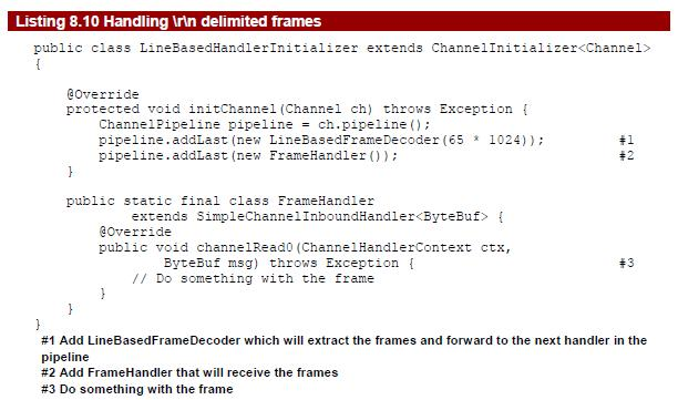 Netty in Action笔记(Chapter 8)Provided ChannelHandlers and codecs