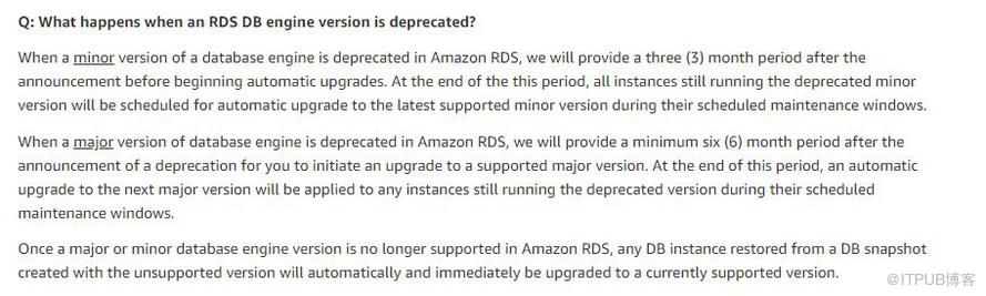 AWS RDS强制升级的应对之道——版本升级的最佳实践