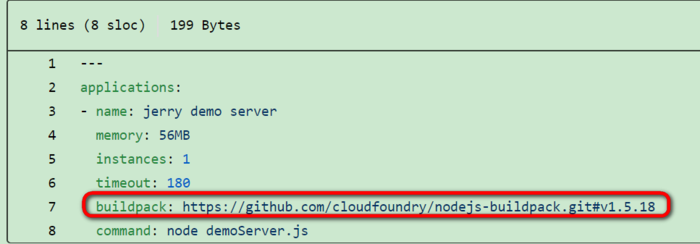 nodejs因buildpack指定不当部署到CloudFoundry后出的一个错误