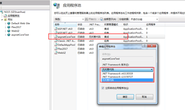 aspnetCore 3.1网站部署到IIS