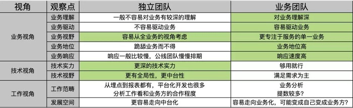 业务团队与独立团队在数据分析领域的效能对比：谁更胜一筹？