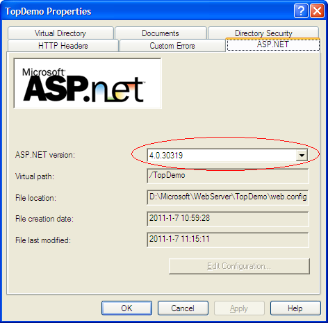 在WindowsXP+IIS5.1下运行ASP.NET MVC3