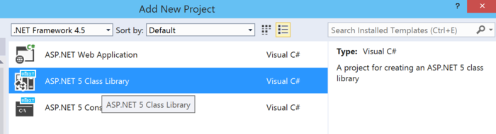 Visual Studio 2015 开发 ASP.NET 5 有何变化？