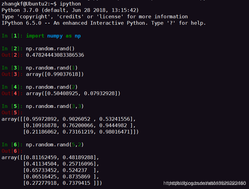 Numpy中np.random.rand()和np.random.randn() 用法和区别详解