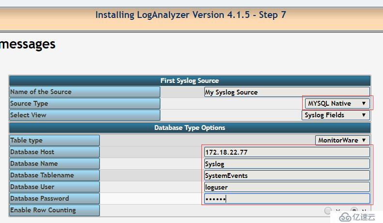 实现基于MySQL管理rsyslog日志