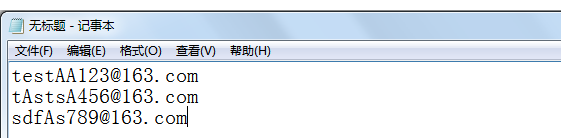 python3使用random函数批量产生注册邮箱\'\'\'你是一个高级测试工程师，现在要做性能测试，需要你写一个函数，批量生成一些注册使用的账号。