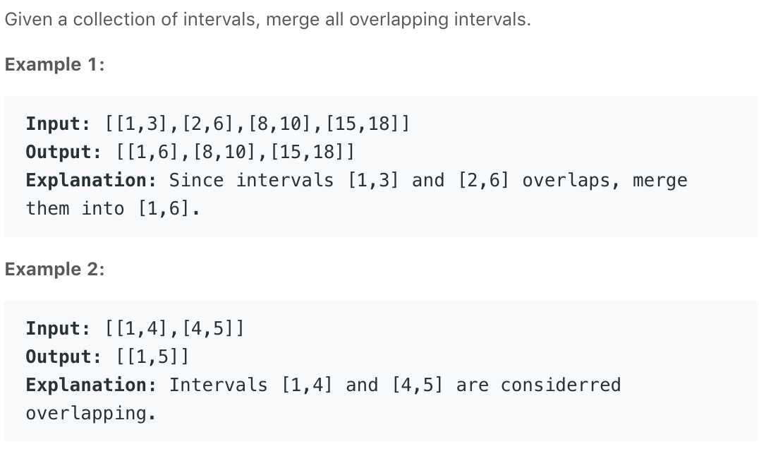 #56 Merge intervals