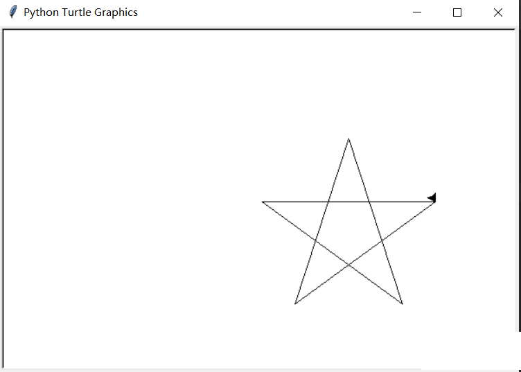 Python中的turtle画箭头,矩形,五角星