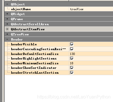 PyQt（Python+Qt）学习随笔:QTreeView的标题表头header相关属性