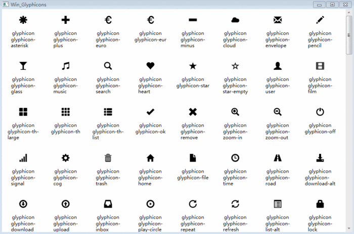 Bootstrap WPF Style(二)--Glyphicons 字体图标