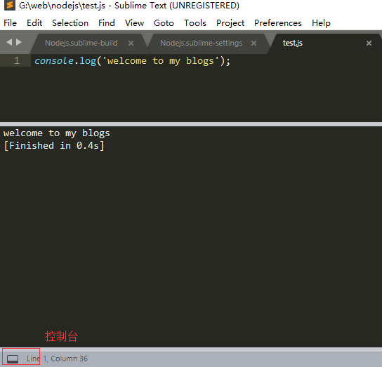 sublime text 安装nodejs开发插件