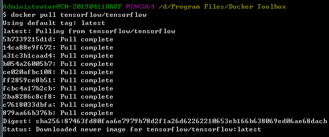 docker下安装TensorFlow