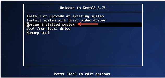 CentOS/RHEL6:Howtobootintorescuemode