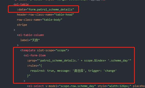 elementUI 表单嵌套表格验证,日期选择器联动限制等写法